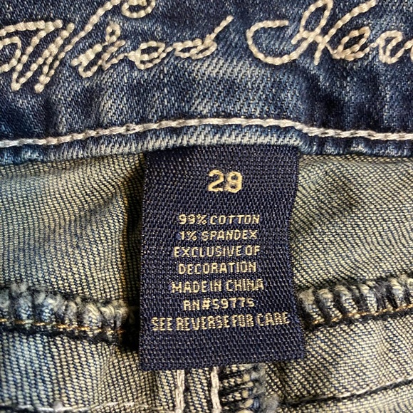 Wired Heart Blue Denim Jeans tall waist 29 - Picture 4 of 9